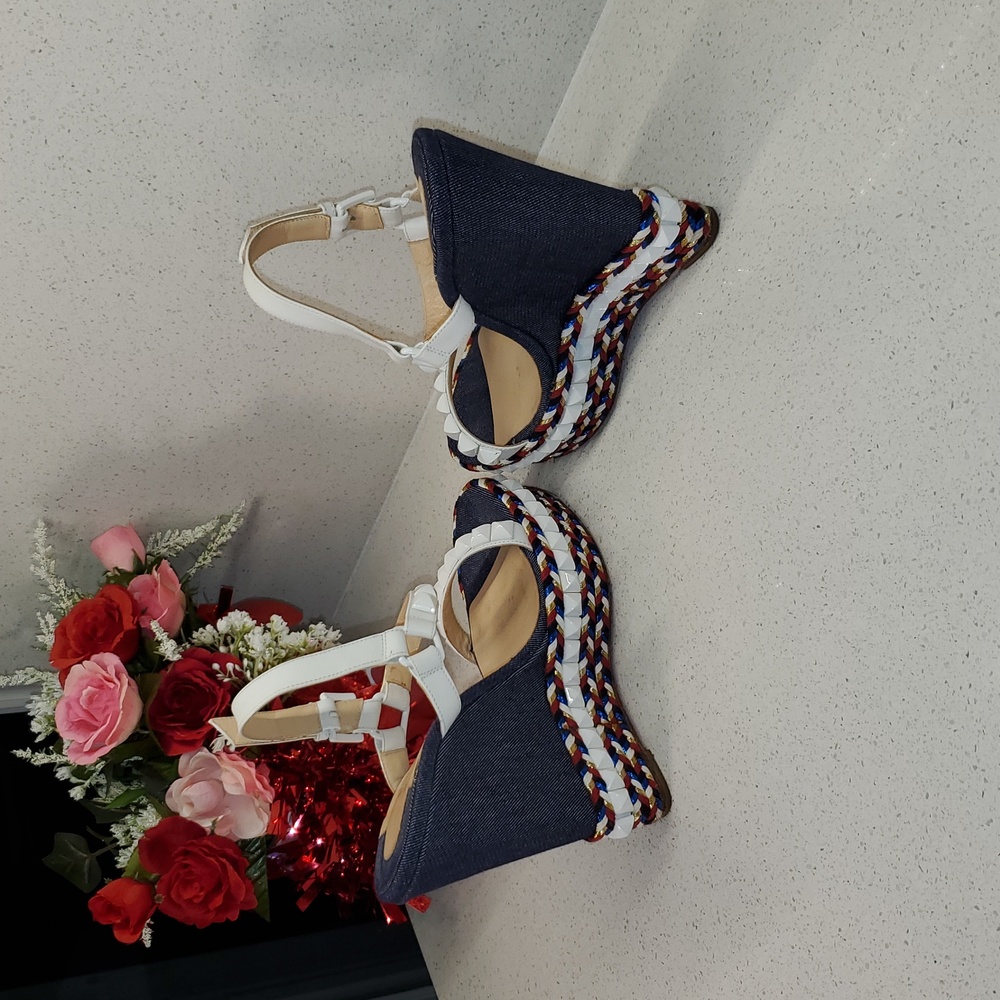 CHRISTIAN LOUBOUTIN Cataclou 140 Wedge Sandals (sz 38)(sz 7.5) - Picture 5 of 8
